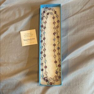 Touchstone Crystal Blue and Purple Necklace.